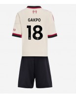 Liverpool Cody Gakpo #18 Bortedraktsett Barn 2025-26 Korte ermer (+ bukser)